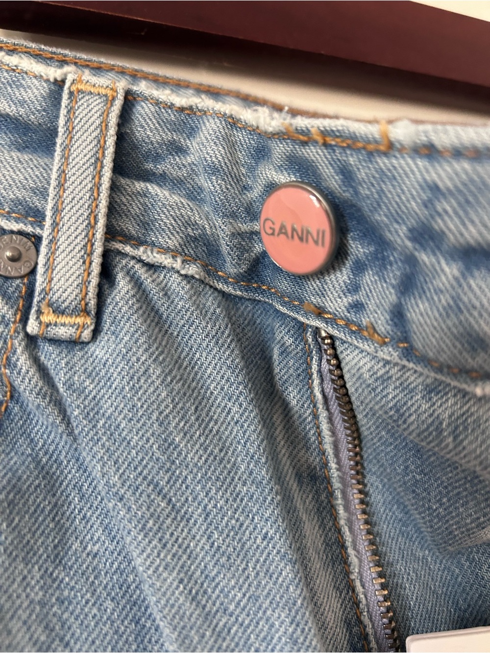Ganni Light Blue High-Rise jeans